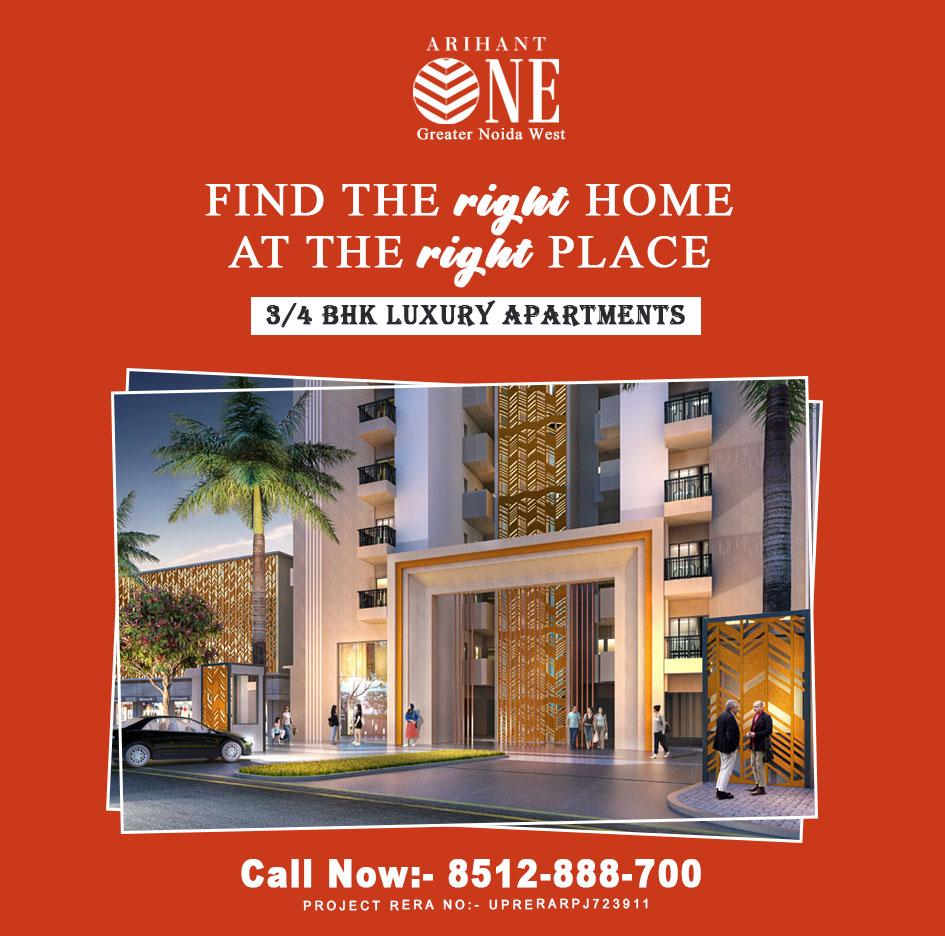 Arihant One: Discover Luxury 3/4 BHK Flats .Call 8512-888-700